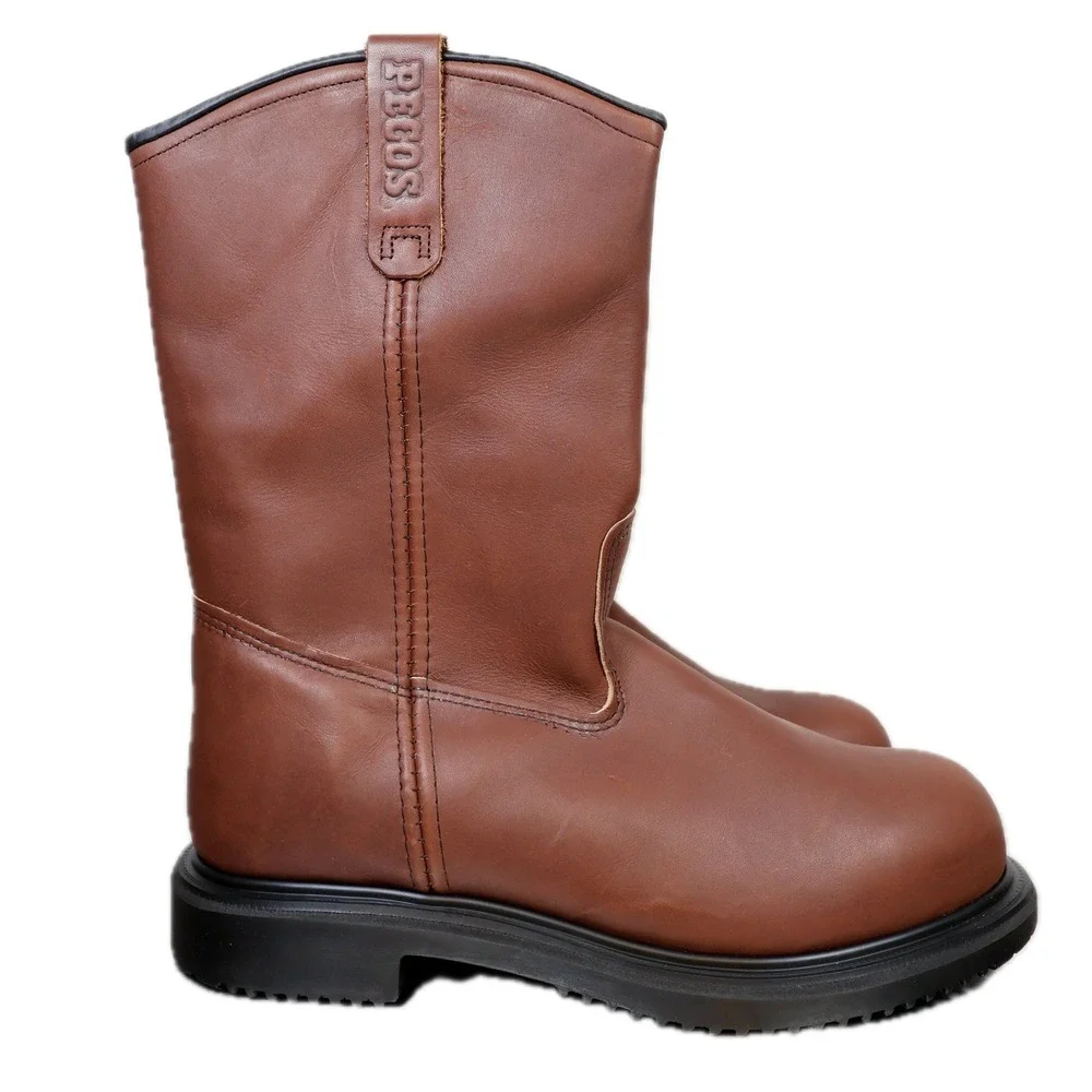 Red Wing Pecos 4441 Boots Mens 11EE Brown Leather Steel Toe EH Insulated USA